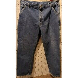 Carhartt Cargo Blue Jeans 40x32 Carpenter Work Denim Dungaree Dark Wash